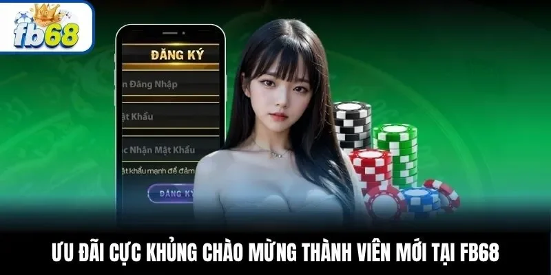 Ưu đãi cực khủng chào mừng thành viên mới tại FB68